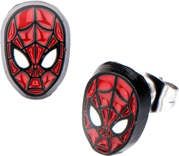 Spider Man Face Earrings - Spider-man Clipart (600x600), Png Download