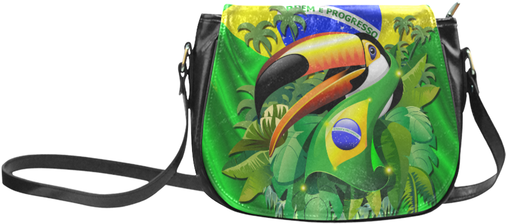 Brazil Flag With Toco Toucan Classic Saddle Bag/small - Trick R Treat Sam Purse Clipart (1000x1000), Png Download