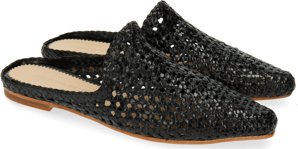 Mules Joolie 14 Mesh Woven Black - Slip-on Shoe Clipart (1024x1024), Png Download
