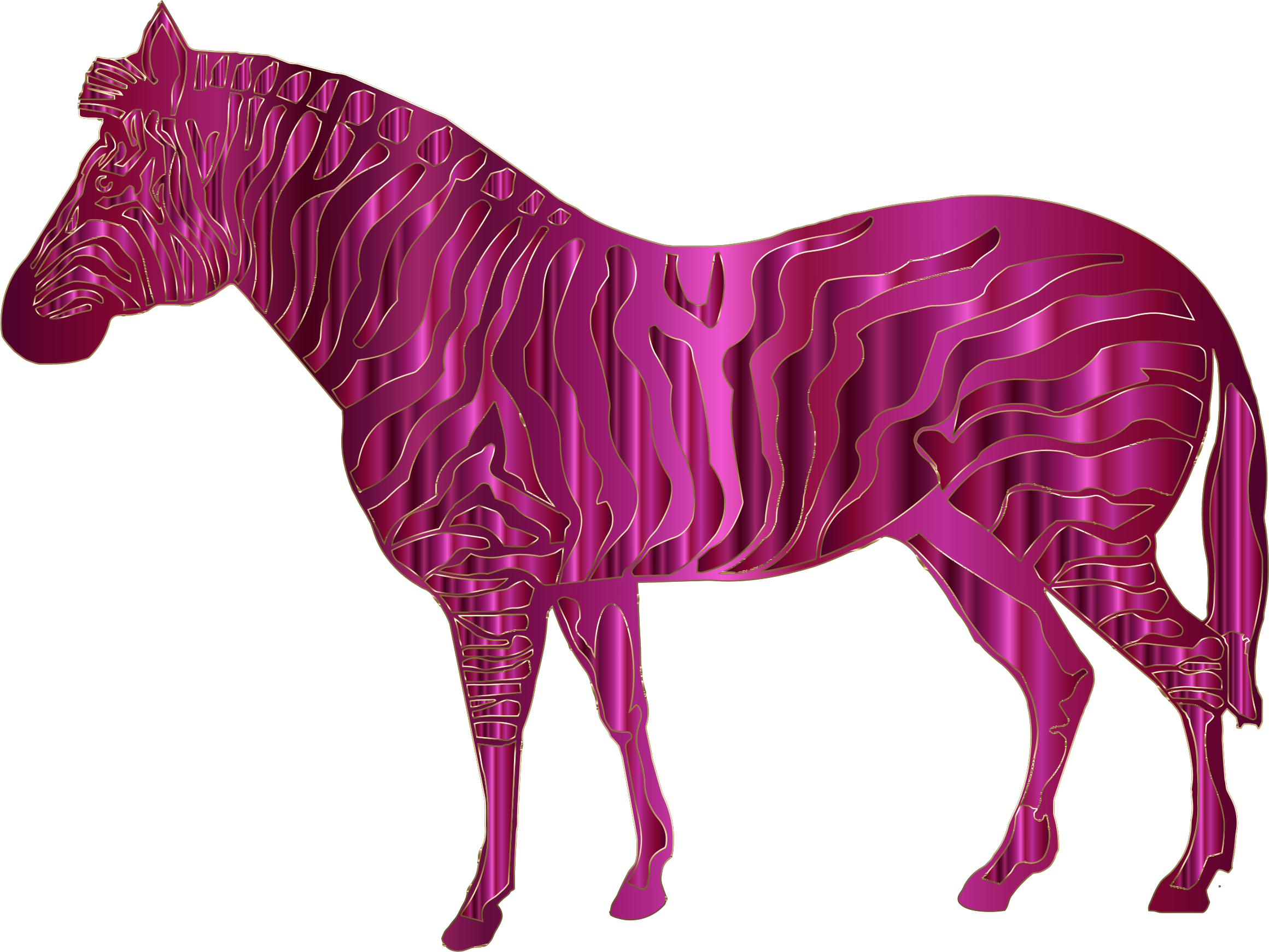 This Free Icons Png Design Of Fuchsia Zebra Clipart (2321x1741), Png Download