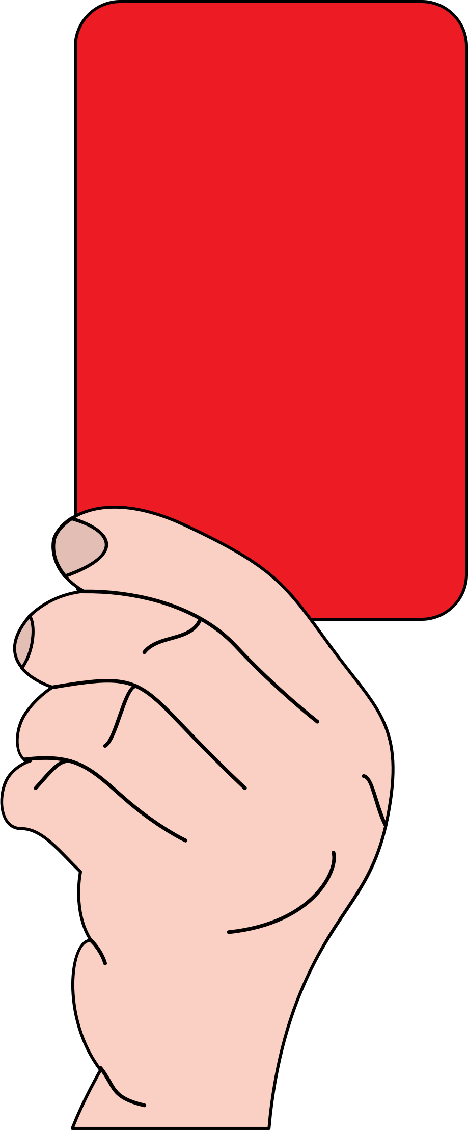 This Free Icons Png Design Of Referee Showing Red Card Clipart (919x2217), Png Download