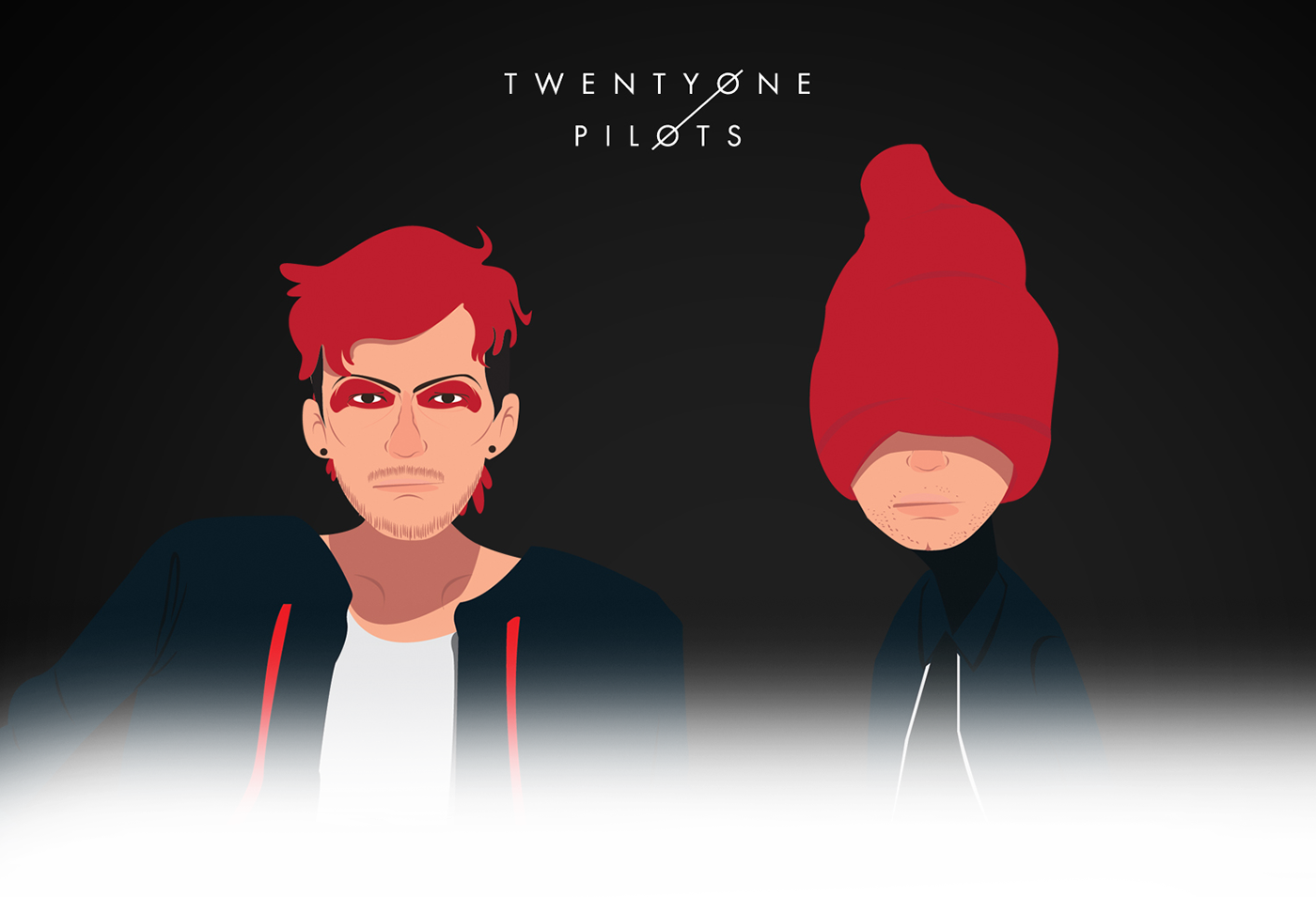 Twentyone Pilots Fan Shirt Project Clipart (1400x955), Png Download