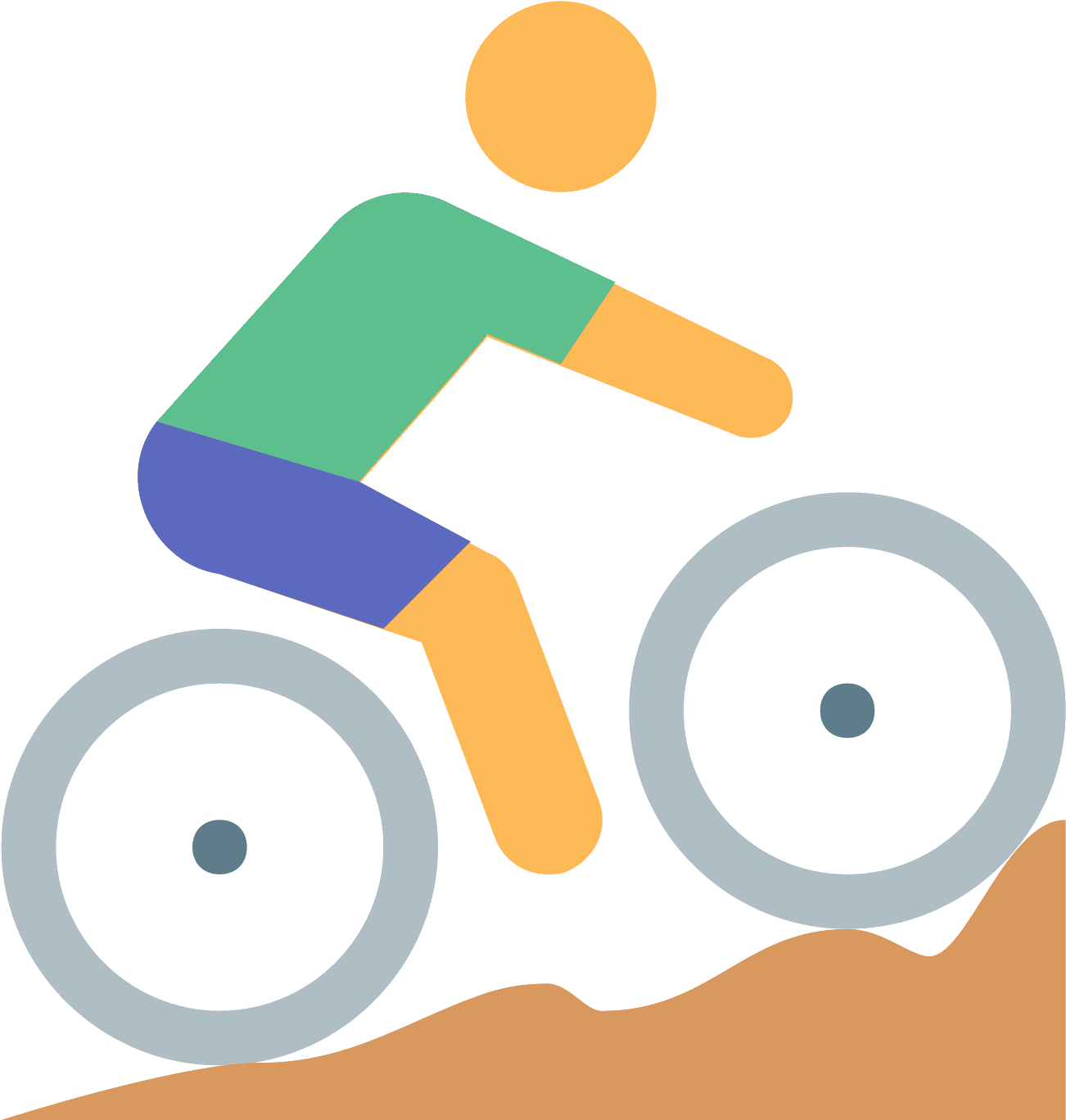 Cycling Mountain Bike Icon - Icono Bicicleta Montaña Clipart (1600x1600), Png Download