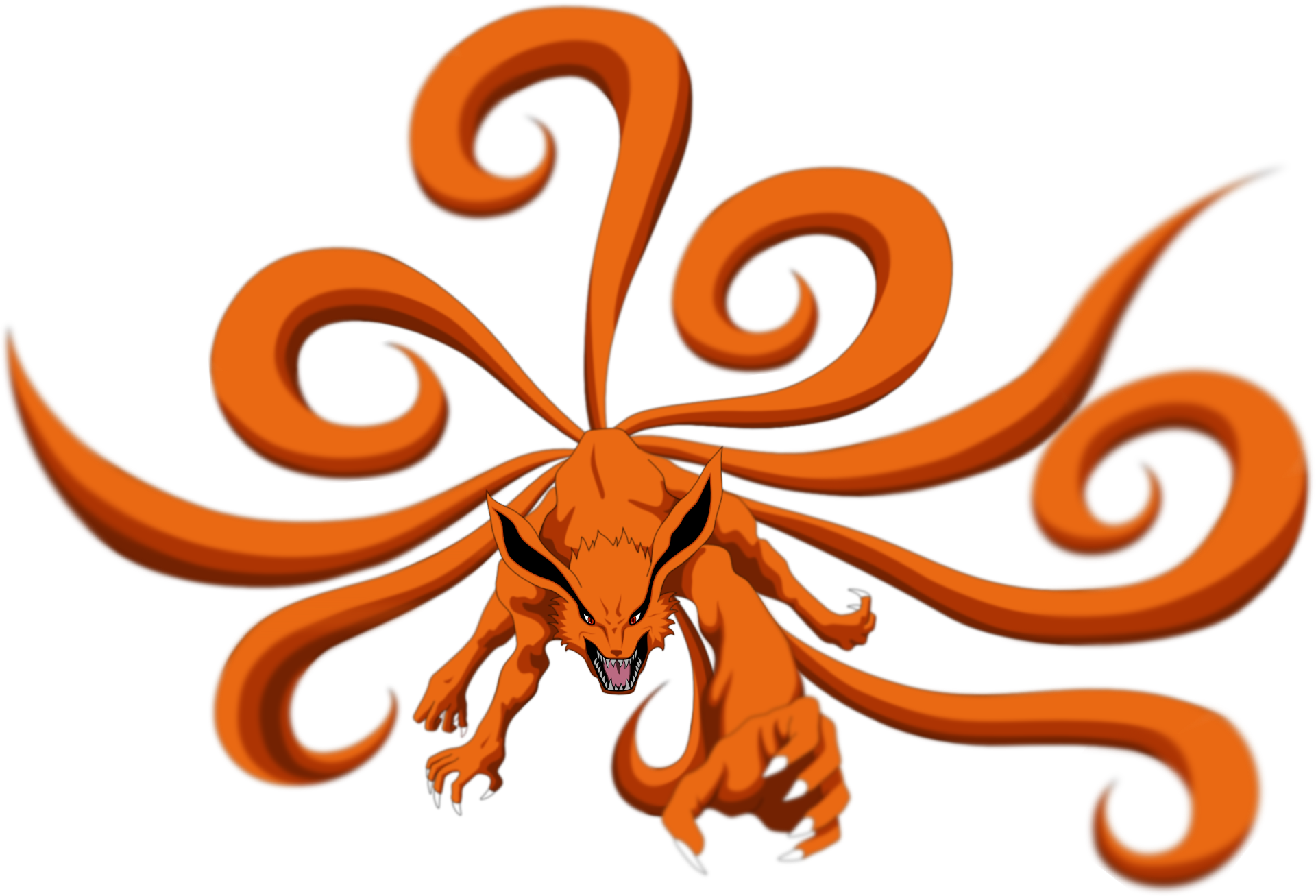 Nine Tailed Fox Naruto Png Clipart (1920x1307), Png Download
