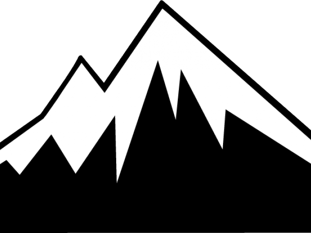 Mountains Clipart Silhouette - Mountain Logo Vector Png Transparent Png (640x480), Png Download