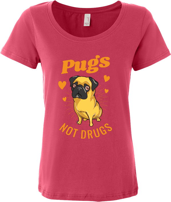 Pugs Not Drugs - Shirt Clipart (800x800), Png Download