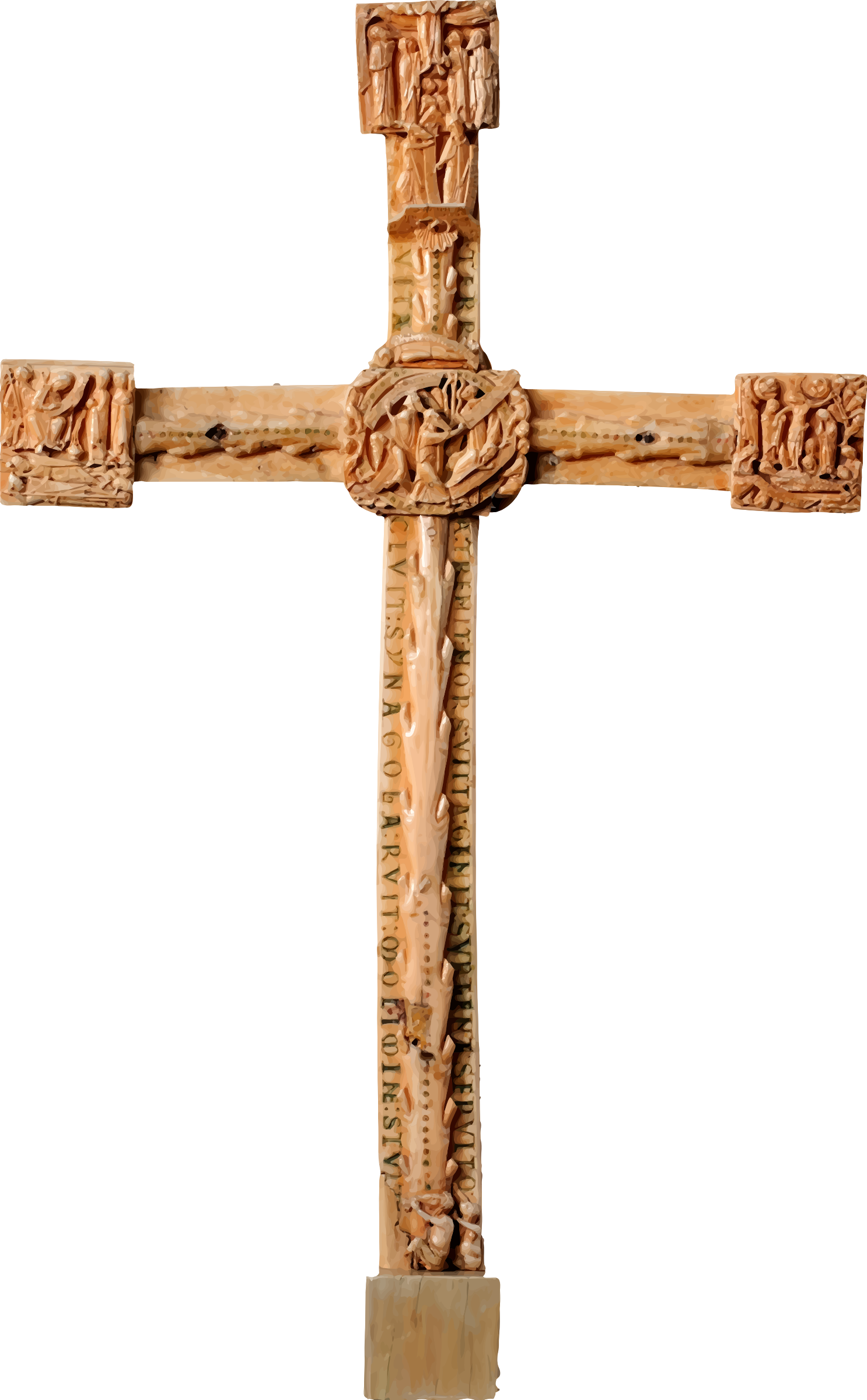 Carved Big Image Png Ⓒ - Carved Cross Clipart (1486x2400), Png Download