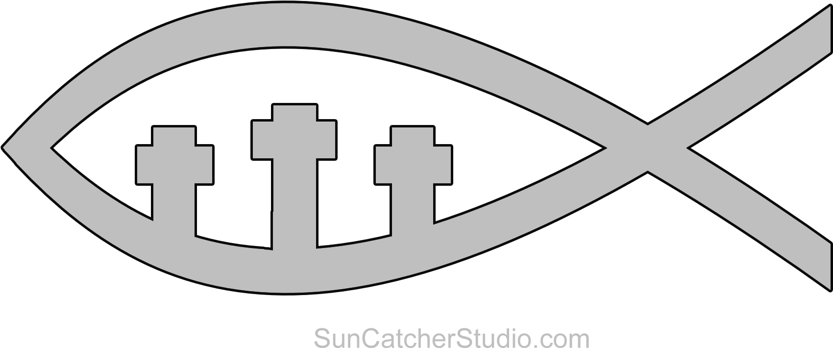 Cross Patterns, Scroll Saw Patterns, Wood Crosses, - Circle Clipart (1750x849), Png Download