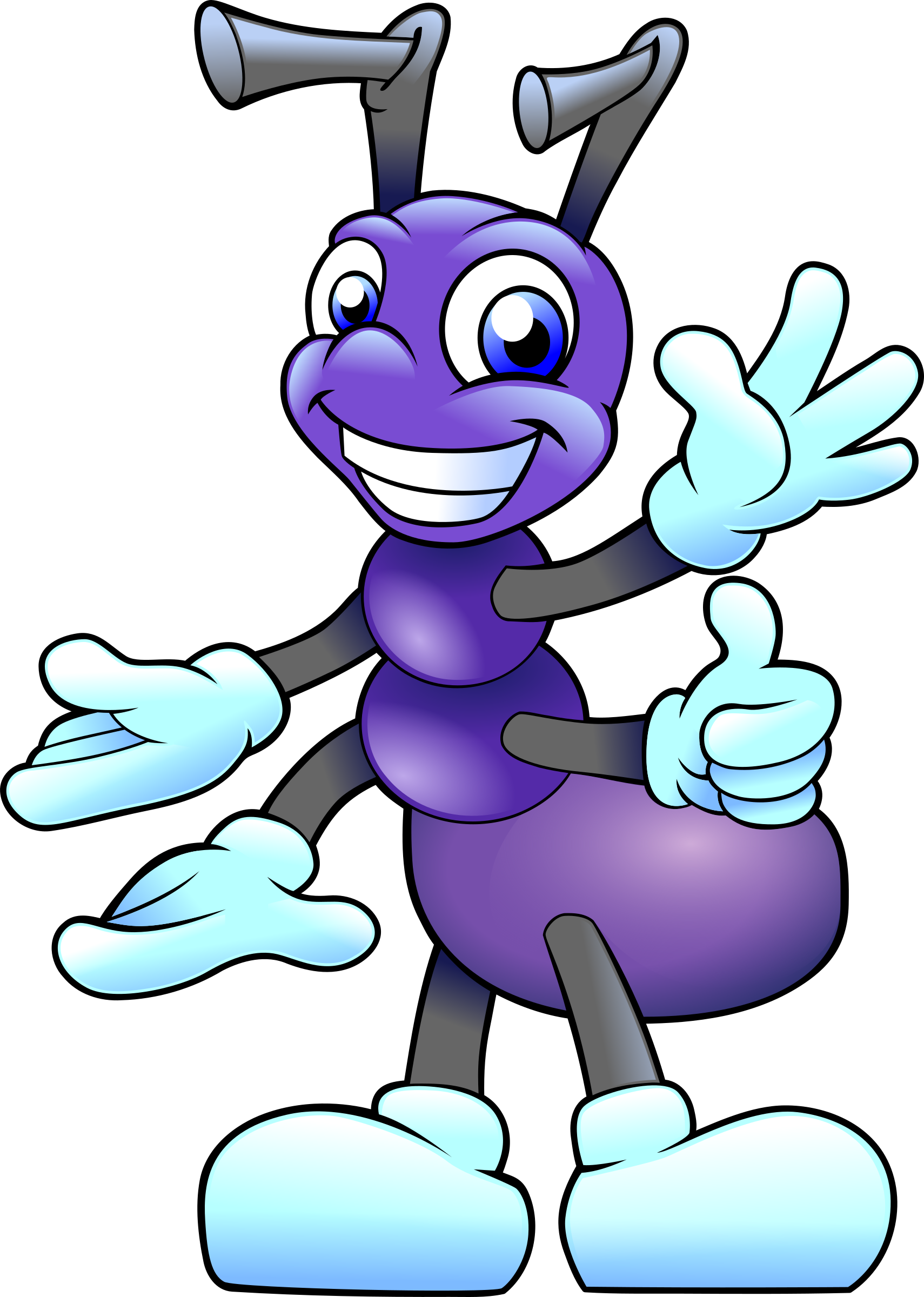 This Free Icons Png Design Of Friendly Purple Ant Clipart (1710x2400), Png Download