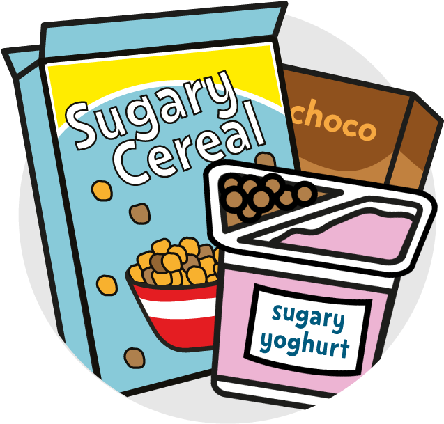 Breakfast Cereals And Yoghurts Clipart (637x609), Png Download