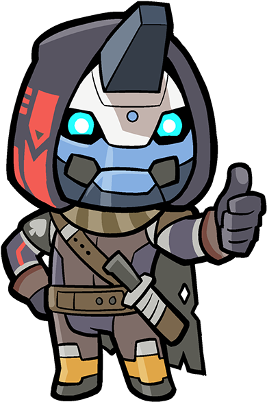 Destiny 2 Companion Messages Sticker-2 - Cute Cayde Clipart (618x618), Png Download