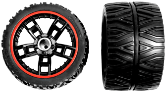 2 Rear Tyres With Wheel Rims For Ford F 150 Svt Raptor - Tread Clipart (700x467), Png Download