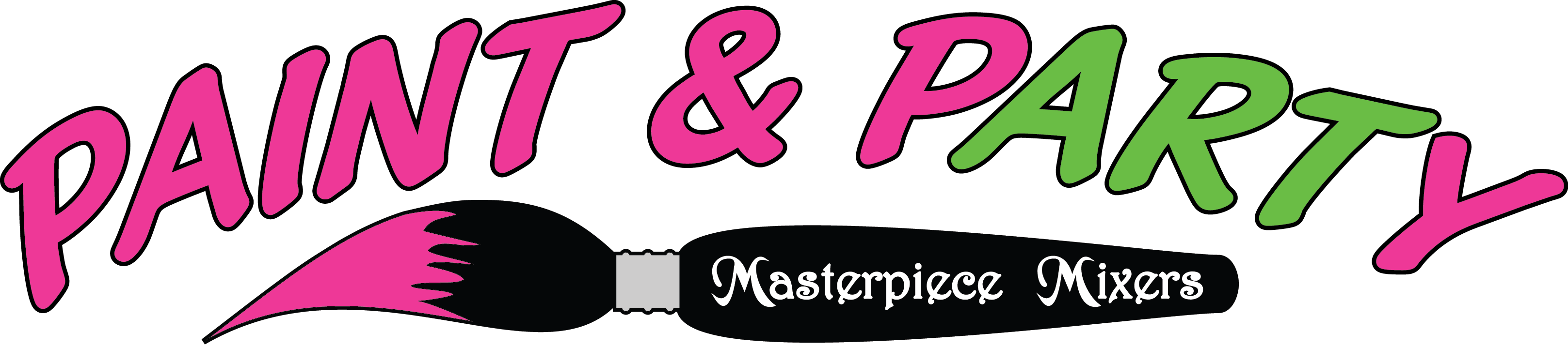 Masterpiece Mixers Johnson City - Paint And Party Clipart (3234x717), Png Download