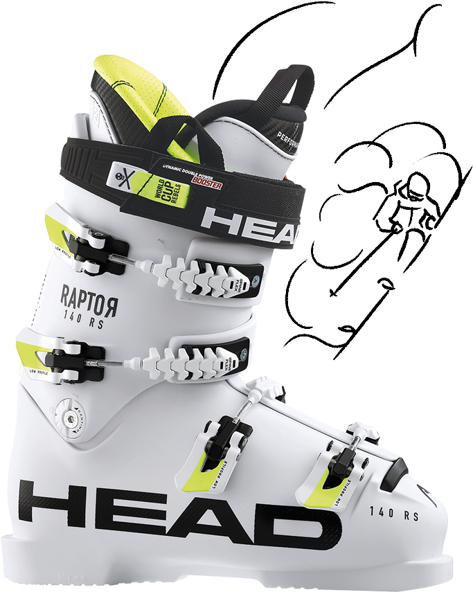 Head Raptor 140 Rs Boots 2017-2018 - Head Raptor 140 Rs 2019 Clipart (730x969), Png Download