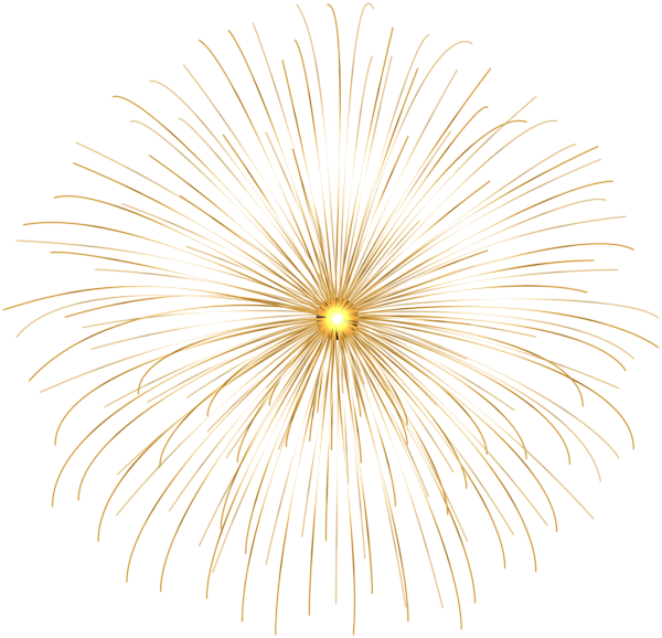 Gold Firework Circle Png Clip Art - Flower Transparent Png (600x578), Png Download