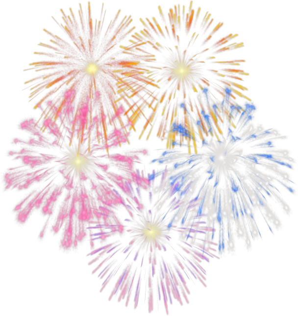 Fireworks Png Image With Transparent Background - Feu D Artifice Png Clipart (608x646), Png Download
