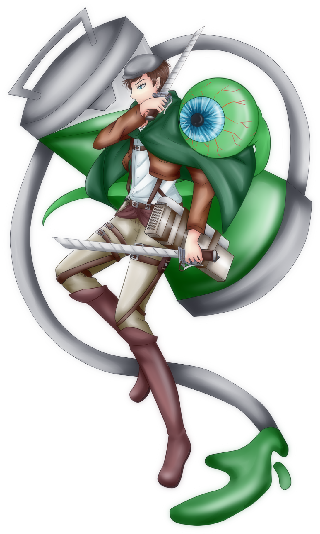 Attack On Titan • Got Inspired When A Fan - Jacksepticeye Attack On Titan Fan Art Clipart (1242x1920), Png Download