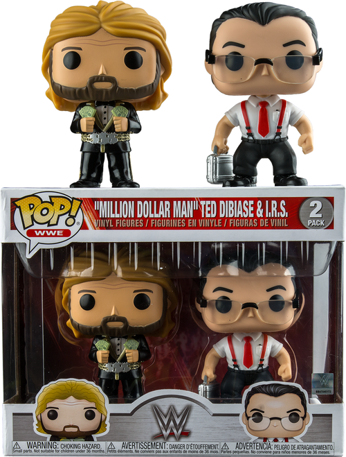 Irs And Million Dollar Man Us Exclusive Pop Vinyl Figure - Vinyl Pop Figure Wwe Clipart (500x659), Png Download