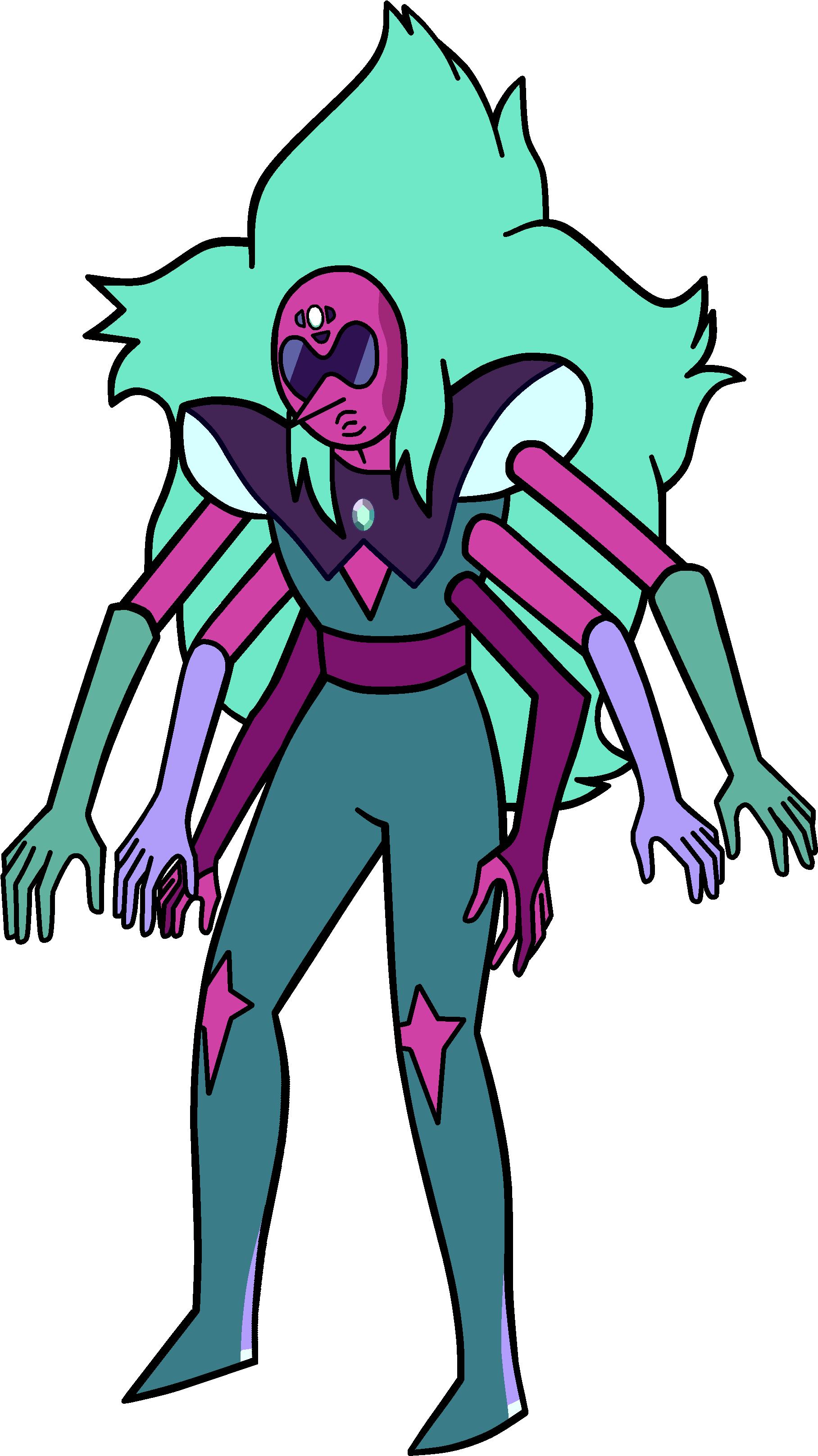 Alexandrite From Steven Universe - Steven Universe Alexandrite Clipart (1896x3276), Png Download