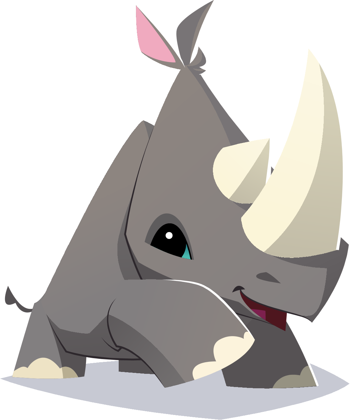 Rhino Png - Animal Jam Animals Rhino Clipart (1121x1337), Png Download