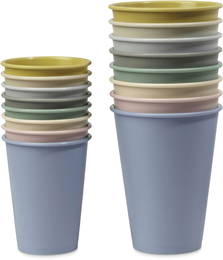 Set Of 8 Large Tumblers - Ceramic Clipart (1000x1000), Png Download