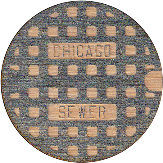 Magnet Chicago Sewer - Black Clipart (600x600), Png Download