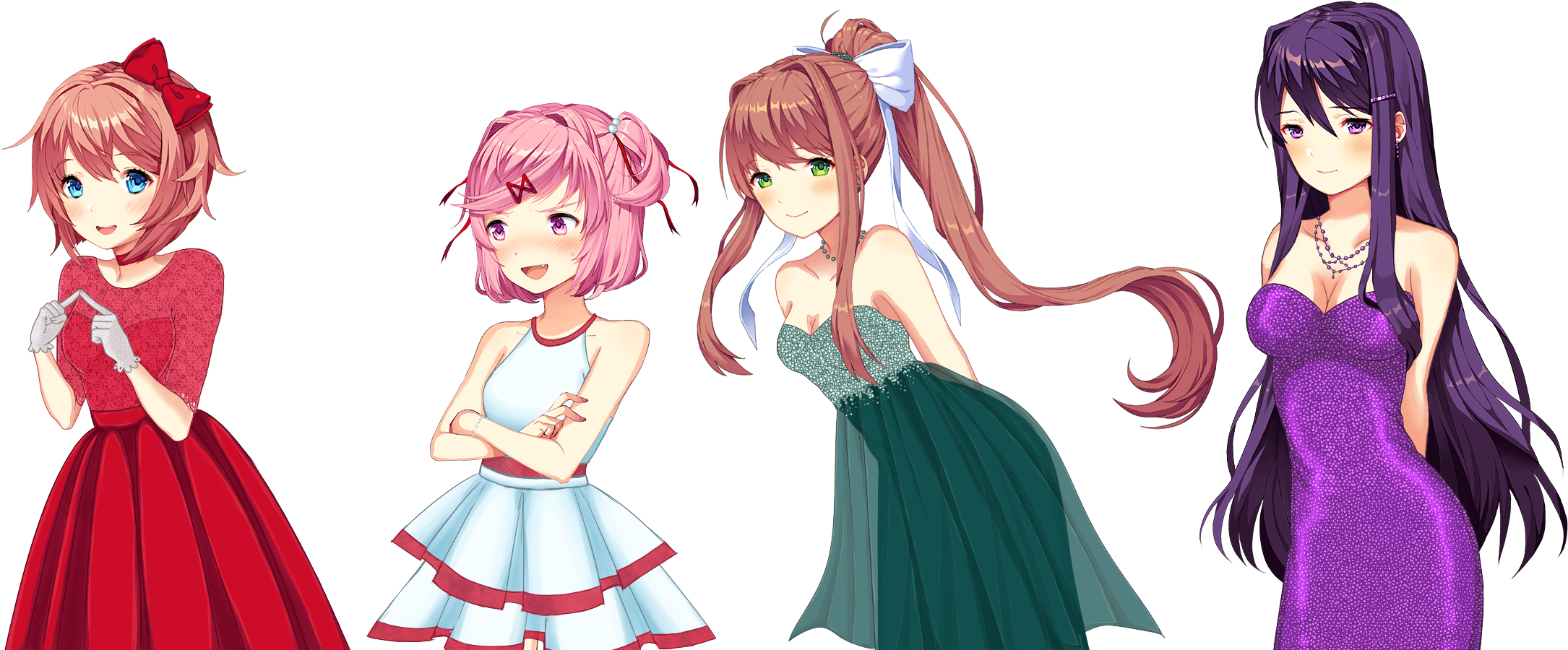 11672214 - Doki Doki Literature Club Fart Clipart (2250x973), Png Download