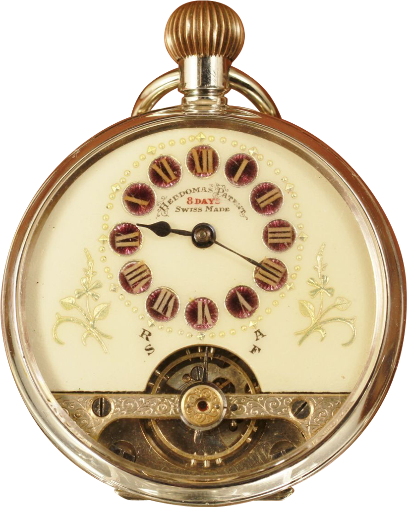 Schild & Cie Hebdomas Pocket Watch Circa 1916 To - Pocket Watch Clipart (1023x1023), Png Download