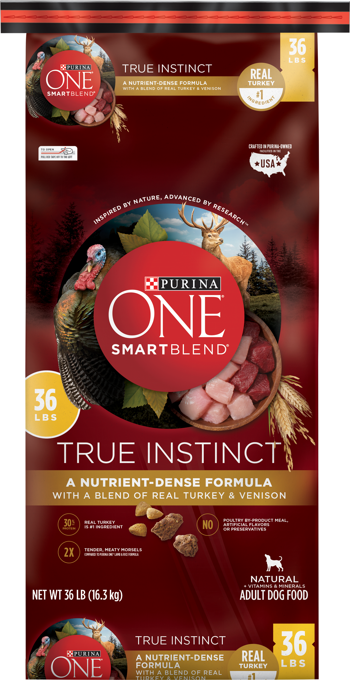 Purina One Natural, High Protein Dry Dog Food - Purina True Instinct Clipart (2400x2400), Png Download