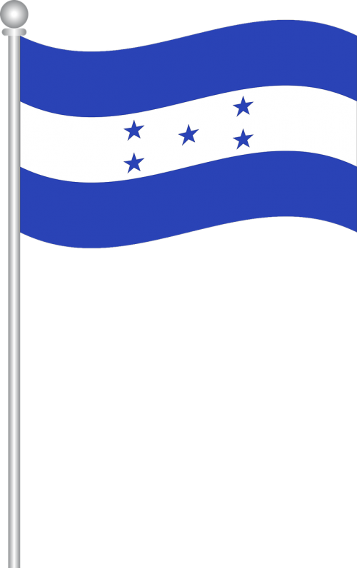 Flag Of Vector Graphics - Imagen De La Bandera De Honduras Clipart (500x796), Png Download