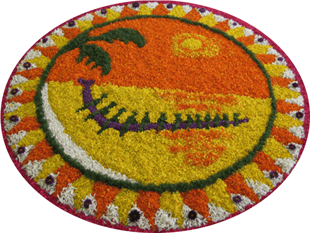 These Are A Few Flower Decorations Done During Onam - Onam Clipart (640x488), Png Download