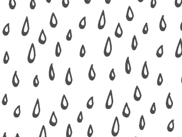 Drawn Raindrops Tumblr Transparent - Monochrome Clipart (640x480), Png Download
