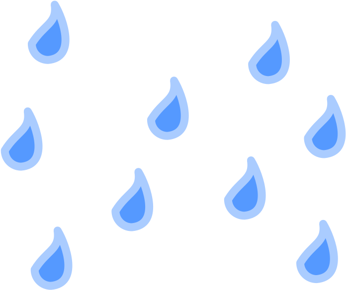 Raindrops Falling Of A Black Cloud Free Weather Icons Clipart (1024x1024), Png Download