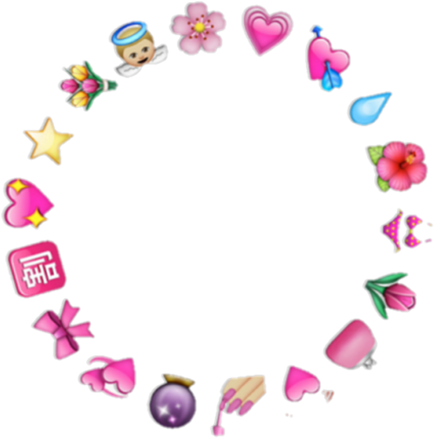 Emotions Tumblr Edit Freetoedit - Emoji Circle Png Transparent Clipart (1024x1024), Png Download