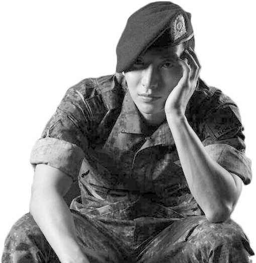 Army Png Picture - Black And White Army Png Clipart (611x800), Png Download