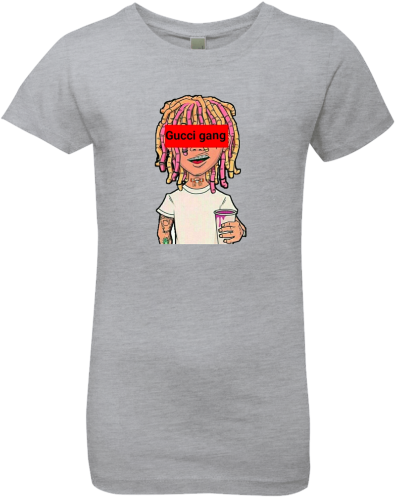 Lil Pump Gucci Gang Girls' Princess T Shirt T Shirts - Shirt Clipart (1024x1024), Png Download