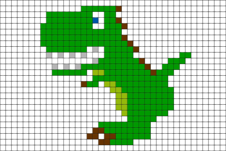 Tiranossauro Rex Pixel Art Clipart (780x521), Png Download