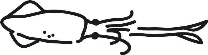 Patagonian Squid - Line Art Clipart (796x500), Png Download