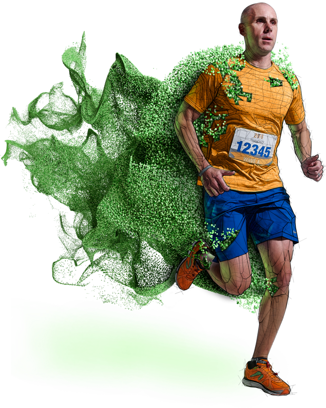 Runner Png Image - Green Marathon Clipart (635x796), Png Download
