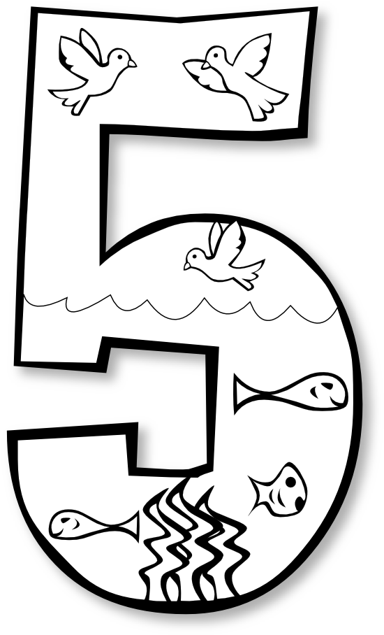 Gods Creation Coloring Pages Day 2 - Days Of Creation Craft For Preschooler Clipart (555x915), Png Download