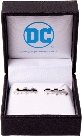 Batman Bat Symbol Stud Earrings - Box Clipart (600x600), Png Download