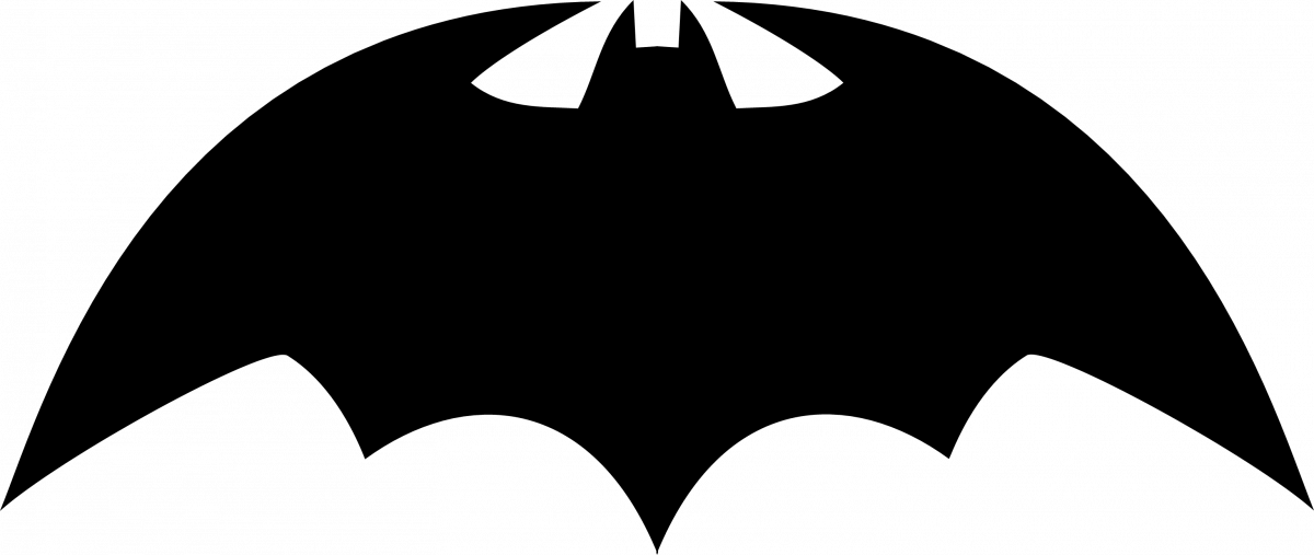 First Batman Symbol Download - Batman En Robin Logo Clipart (1200x507), Png Download