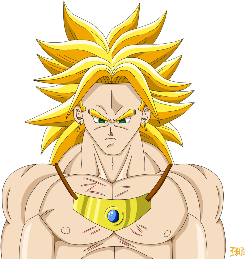 Some Broly Fan Art I Made, Hope You Guys Like It - Drawing Clipart (900x933), Png Download