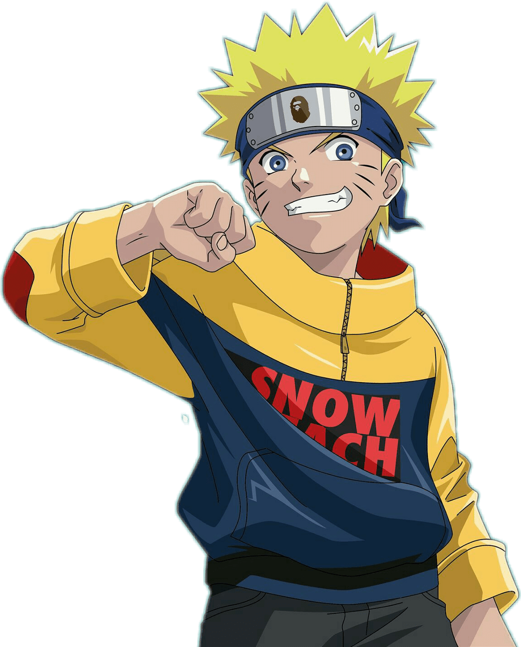 Bape Cartoon Naruto - Naruto Iphone Xr Case Clipart (1024x1273), Png Download