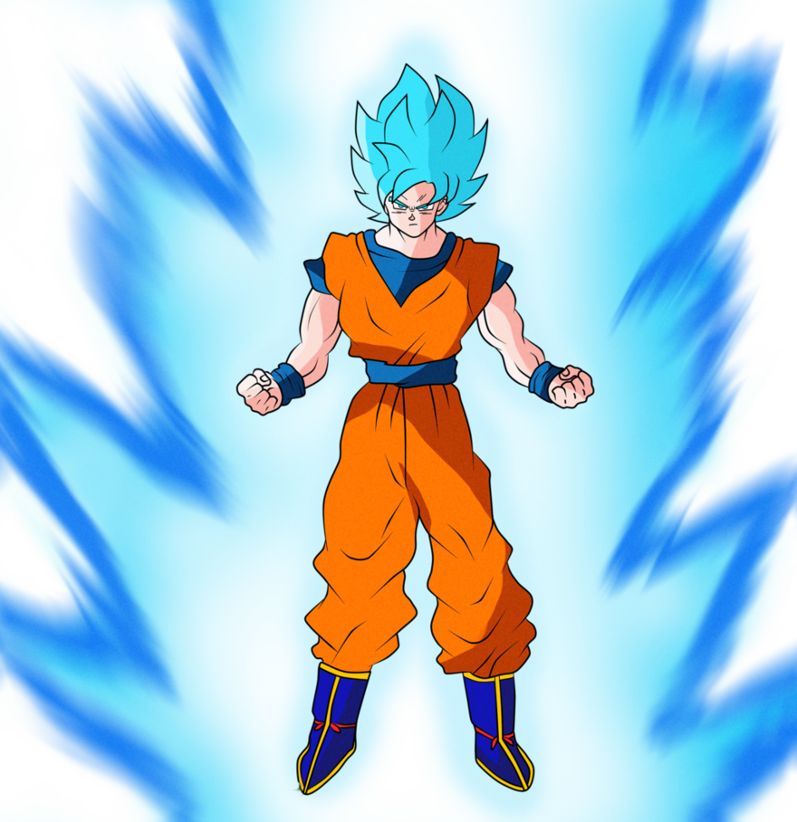 Goku Super Saiyan Blue By Rmehedi - Goku Ssj Blue Png Clipart (880x908), Png Download