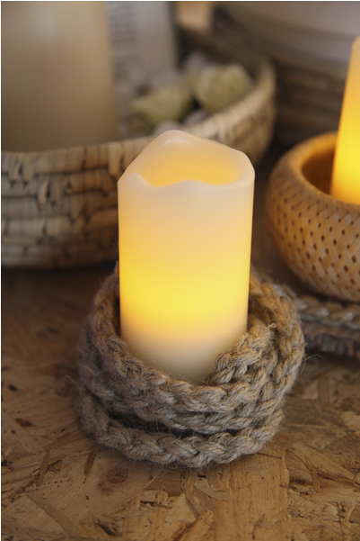 Led Pillar Candle 2p Wave - Candle Clipart (600x600), Png Download
