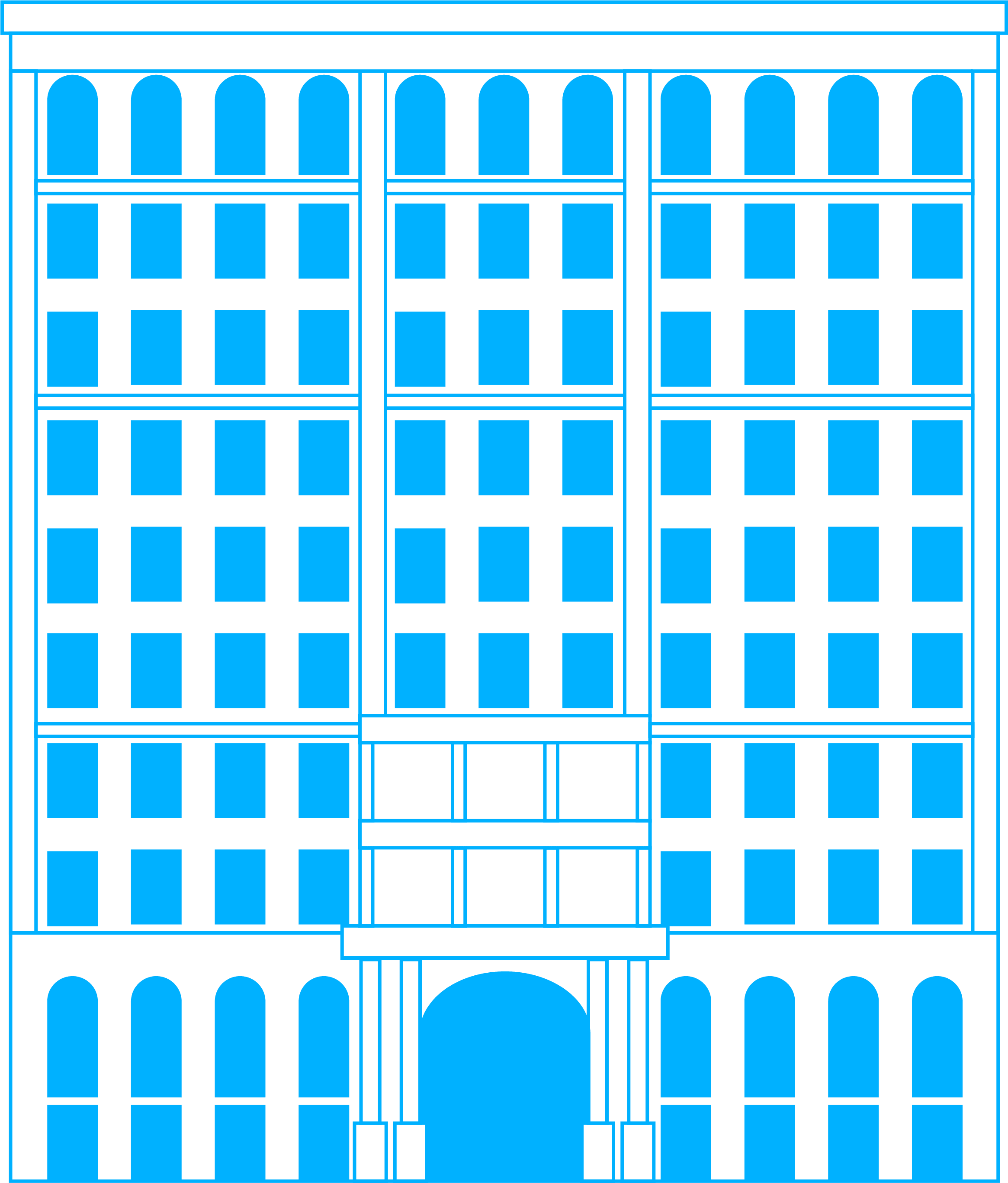 Chicago Leads The Way In Skyscraper Innovation - West Baden Springs Hotel Clipart (2817x3067), Png Download