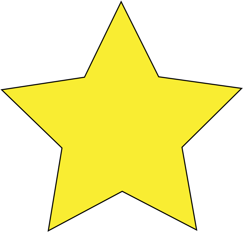Clipart - Simple Star - Yellow Star Black Background - Png Download (800x800), Png Download