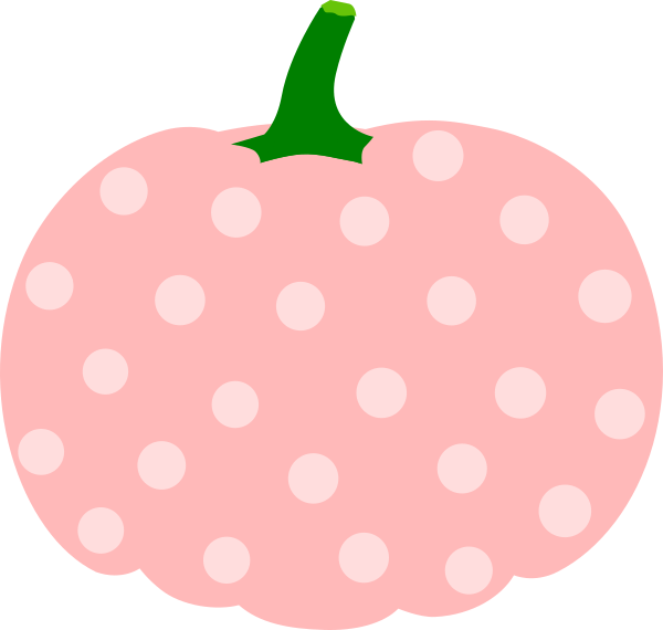 Graphic Royalty Free Stock Clip Art At Clker Com Vector - Pink Polka Dot Pumpkin - Png Download (600x570), Png Download