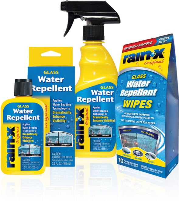 Rain X Original Glass Water Repellent Clipart (605x1024), Png Download